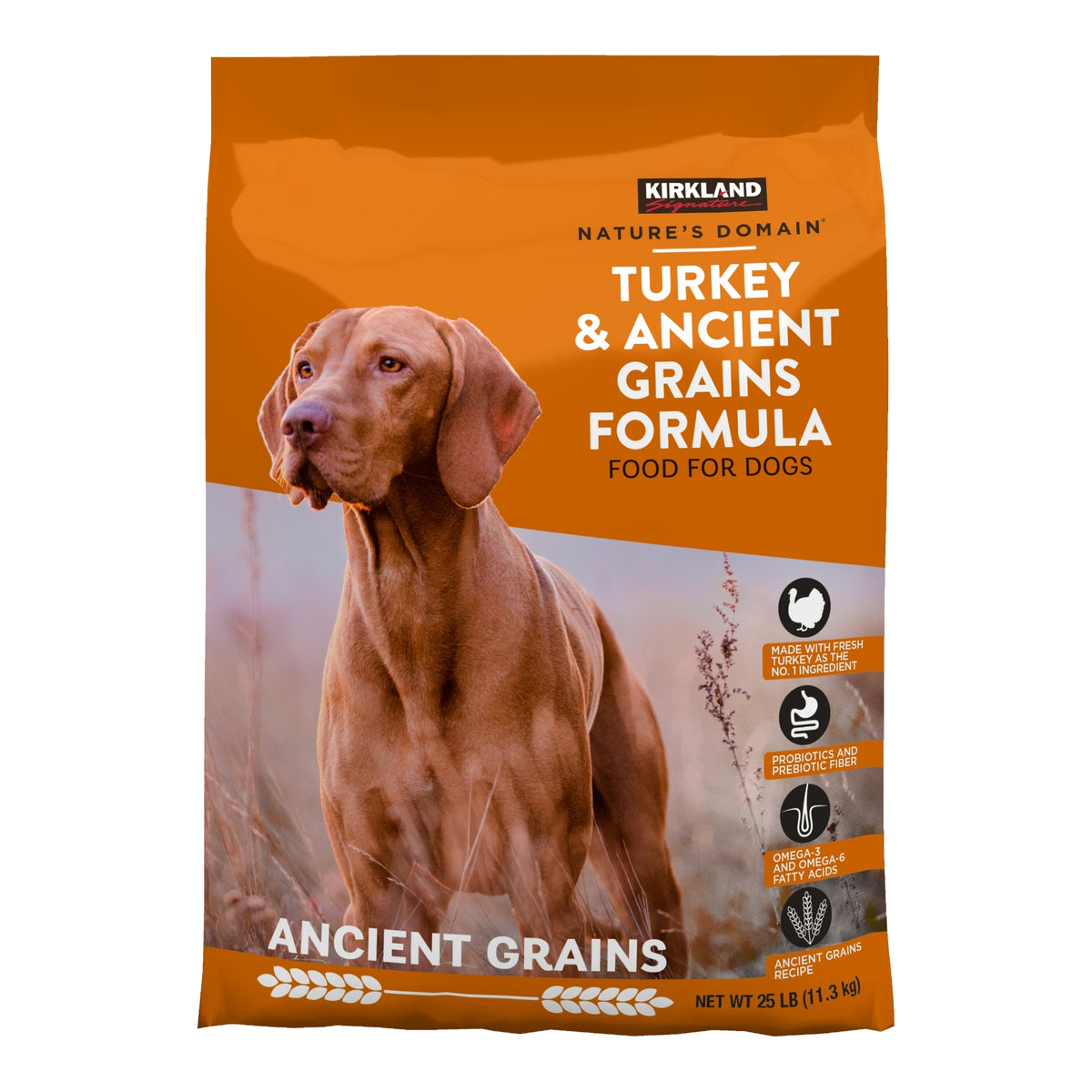 Kirkland Signature Nature's Domain Dog Food, Turkey & Ancient Grains, 25 lbs - product image 1