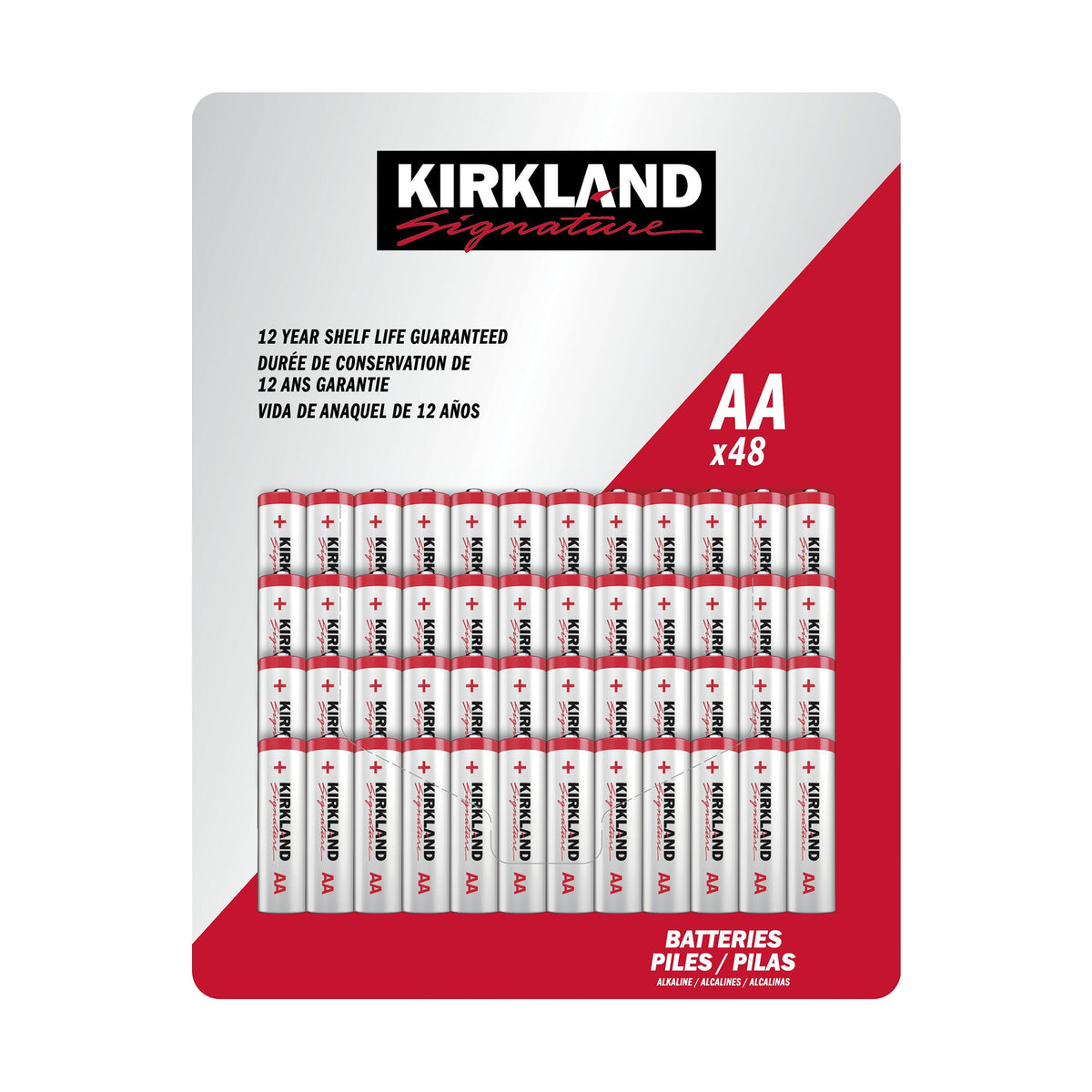 Kirkland Signature Alkaline AA Batteries, 48 ct - product image 2