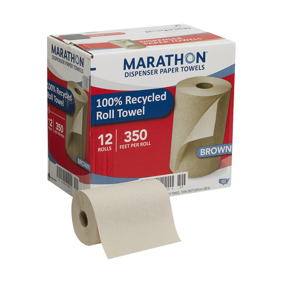 Marathon Recycled Dispenser Roll Towels, 1-Ply, Non-perforated, Brown, 12 ct - product image 5
