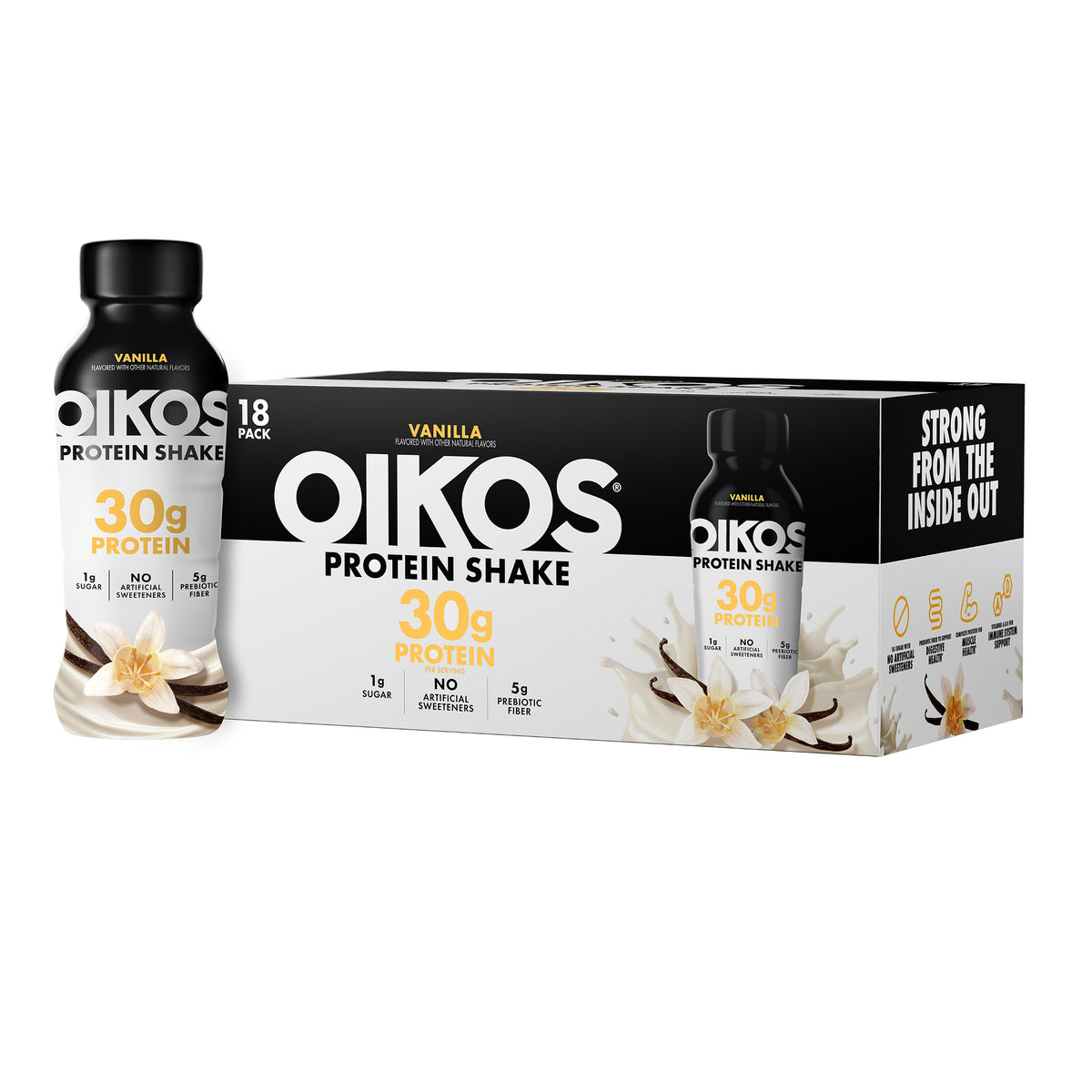 Oikos Protein Shake, 30g of Protein, Vanilla, 12 fl oz, 18 ct - product image 7