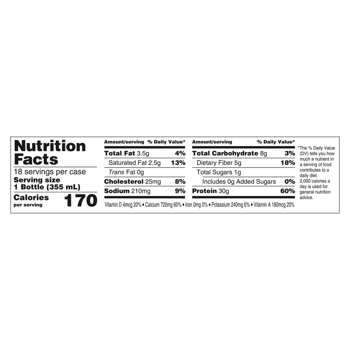 Oikos Protein Shake, 30g of Protein, Vanilla, 12 fl oz, 18 ct - product image 5