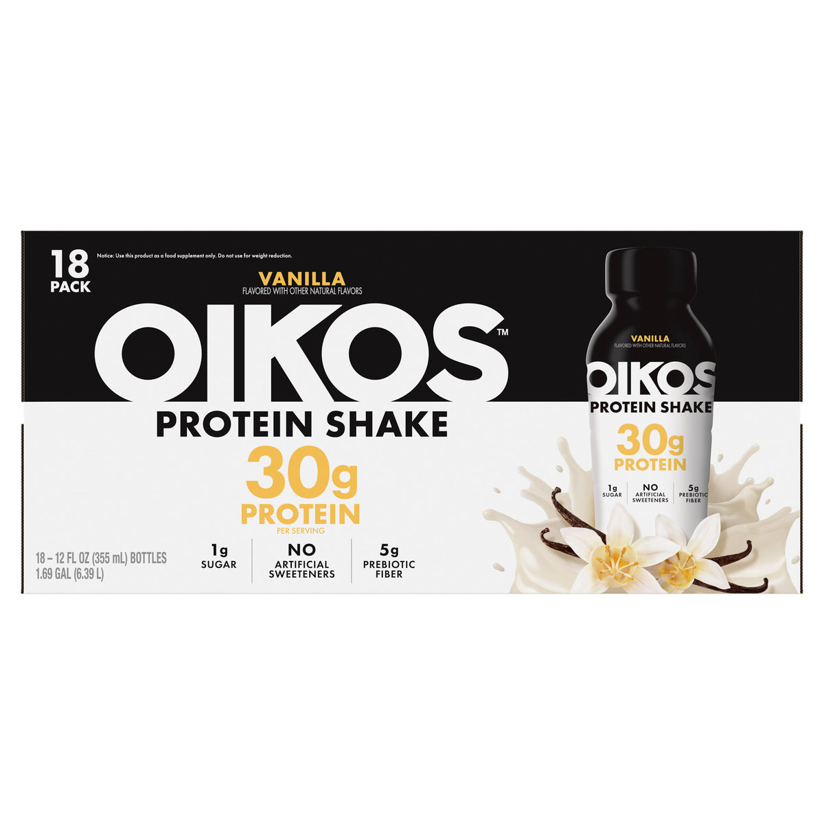 Oikos Protein Shake, 30g of Protein, Vanilla, 12 fl oz, 18 ct - product image 8