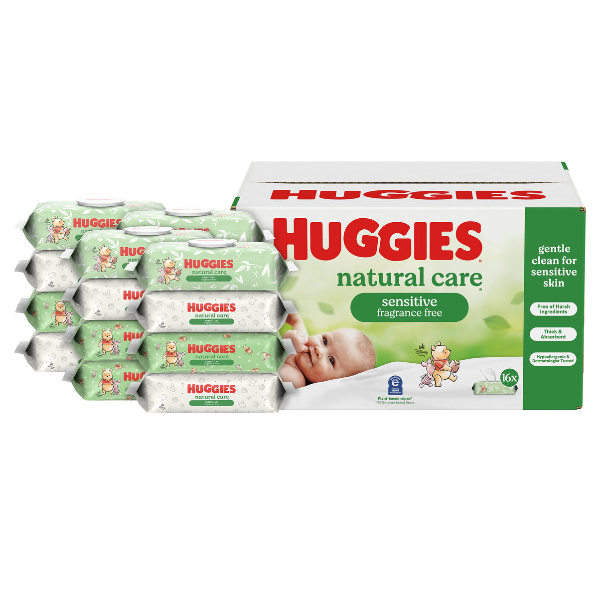 Huggies Natural Care Sensitive Baby Wipes, Unscented, Disney Baby Designs, 1024 Wipes - product image 6