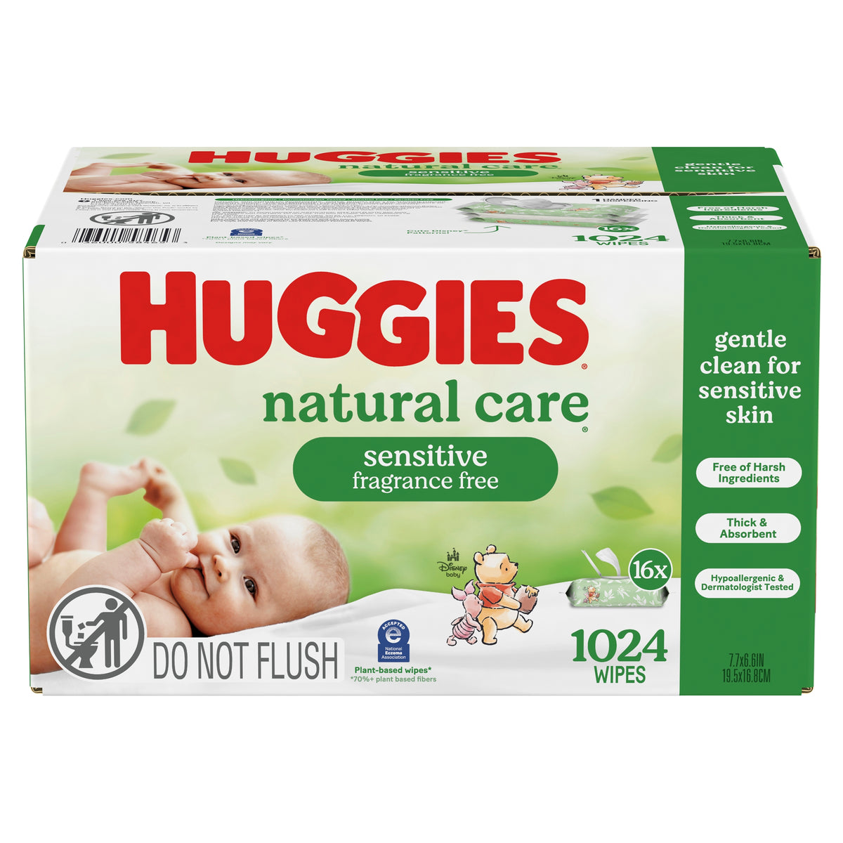 Huggies Natural Care Sensitive Baby Wipes, Unscented, Disney Baby Designs, 1024 Wipes - product image 1