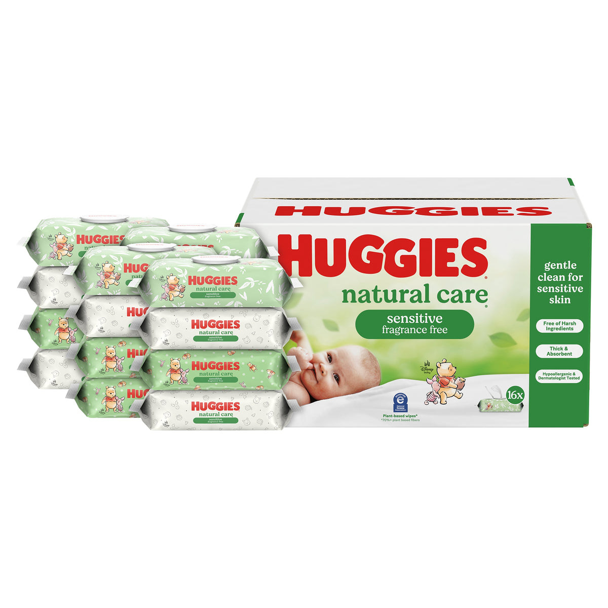 Huggies Natural Care Sensitive Baby Wipes, Unscented, Disney Baby Designs, 1024 Wipes - product image 2