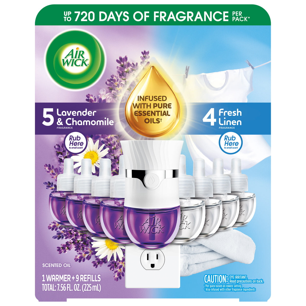 Air Wick Plug-In Scented Oils with Warmer, Variety Pack, 1 Warmer + 9 Refills - product image 3