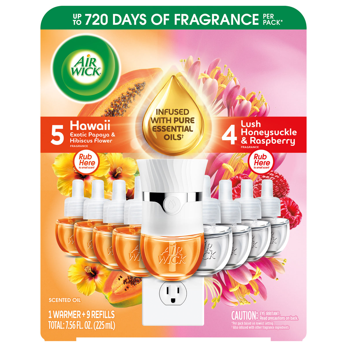 Air Wick Plug-In Scented Oils with Warmer, Variety Pack, 1 Warmer + 9 Refills - product image 4