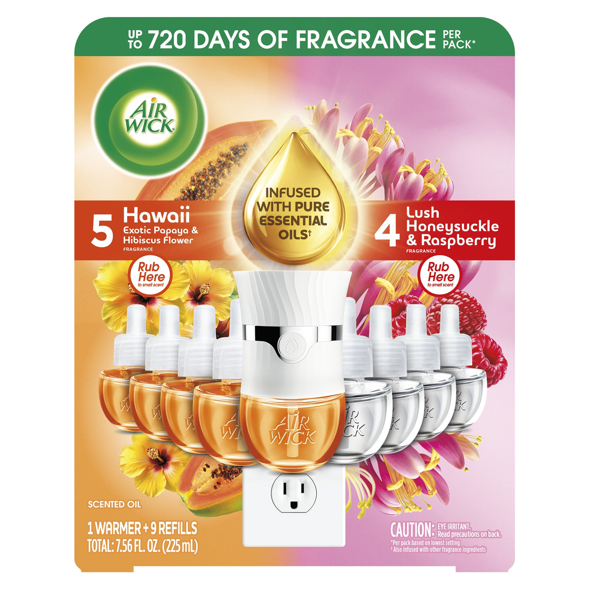 Air Wick Plug-In Scented Oils with Warmer, Variety Pack, 1 Warmer + 9 Refills - product image 2