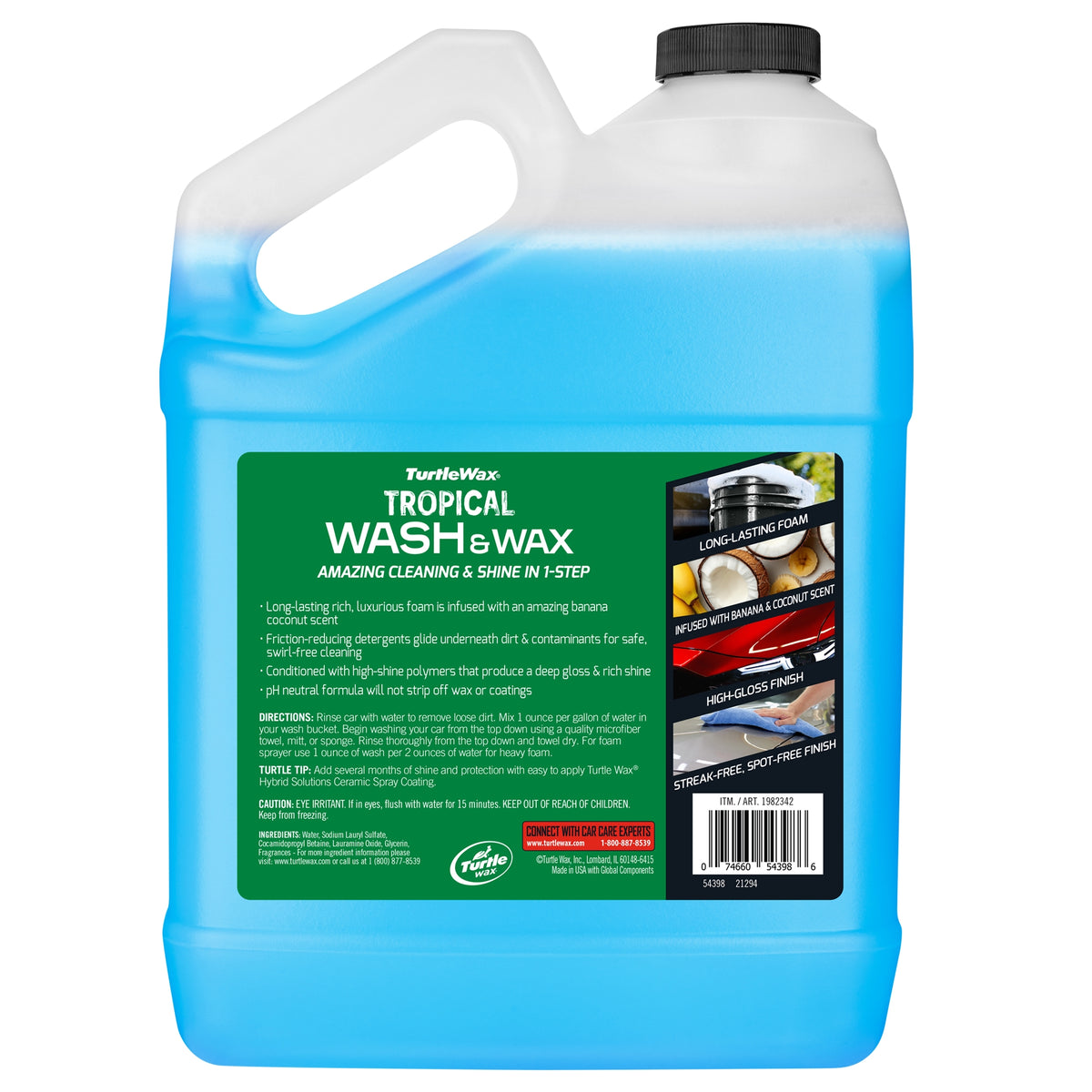 Turtle Wax Car Wash and Wax, Coconut Banana, 128 fl oz - product image 5