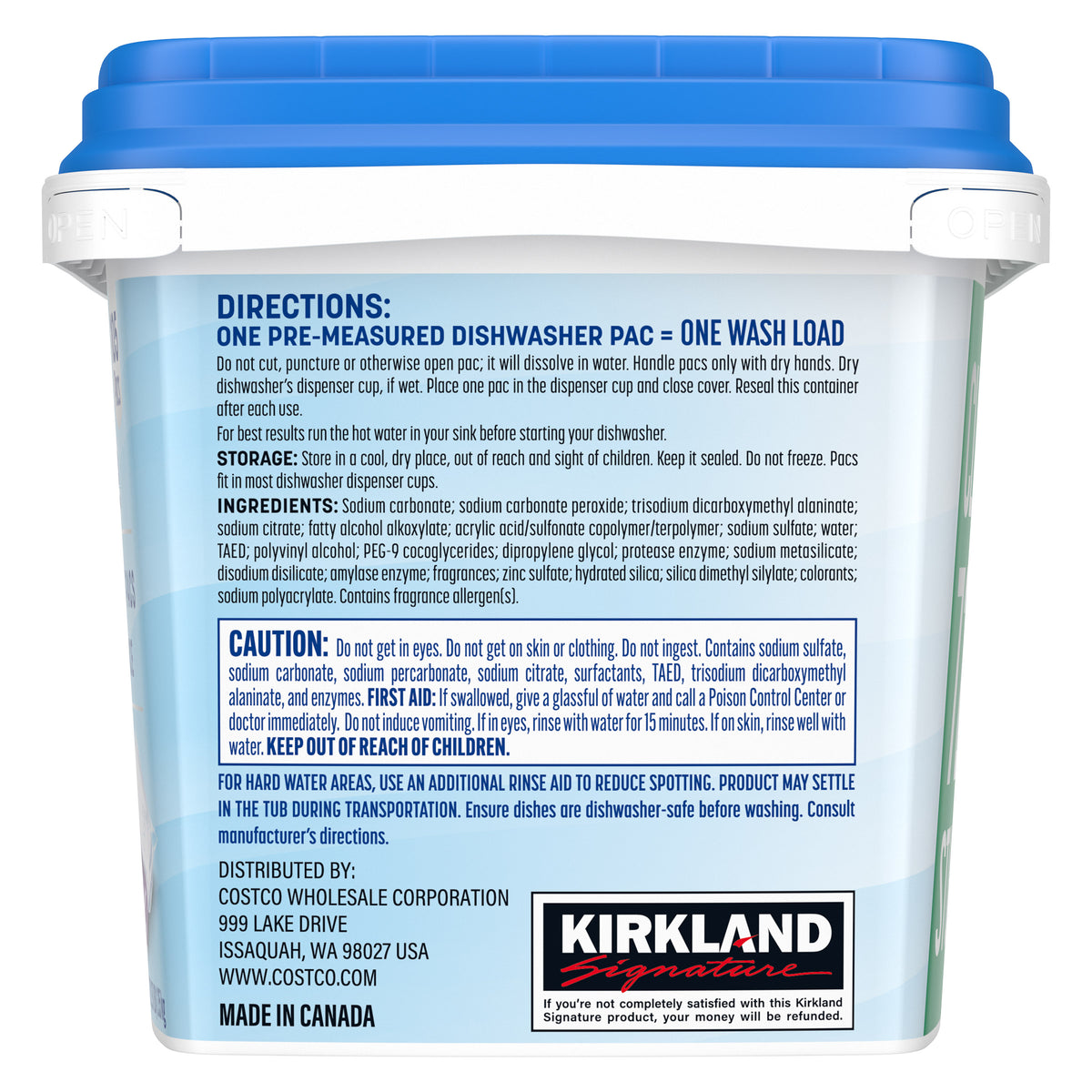 Kirkland Signature Ultra Shine Dishwasher Detergent Pacs, Fresh Scent, 105 ct - product image 6