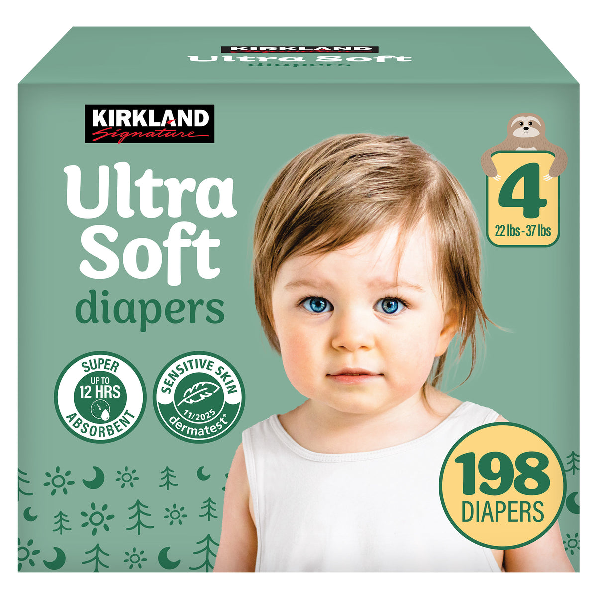 Kirkland Signature Ultra Soft Diapers, Size 4, 198 ct - product image 4