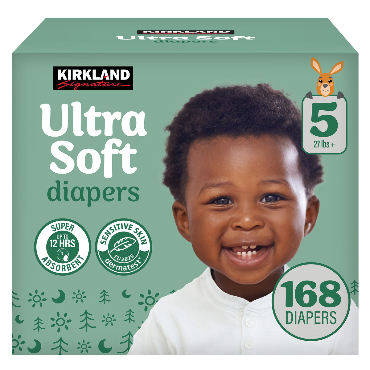 Kirkland Signature Ultra Soft Diapers, Size 5, 168 ct - product image 4