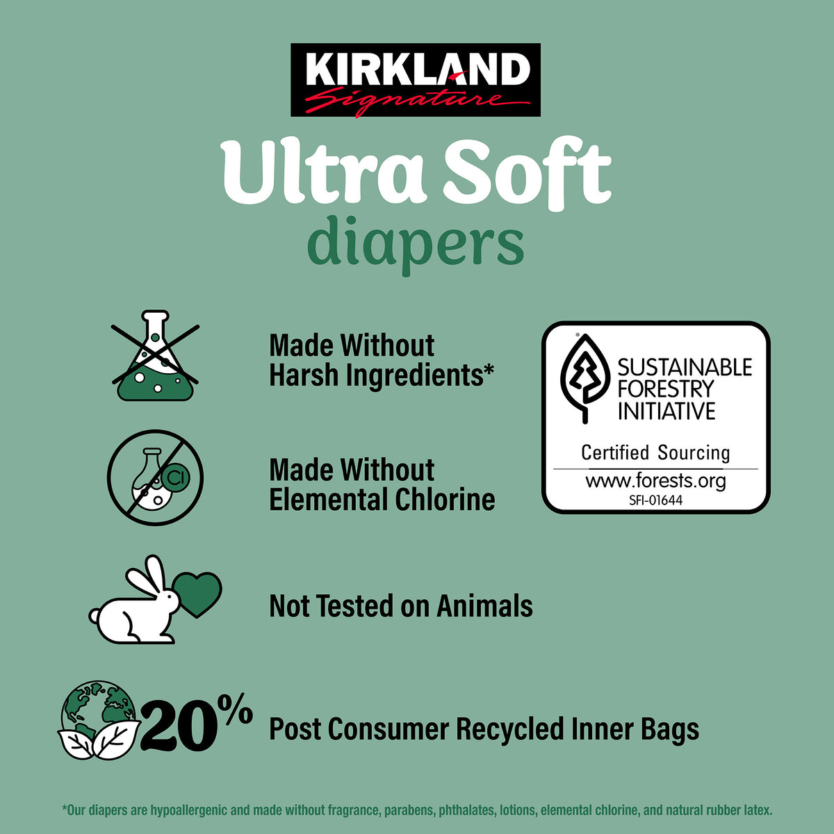 Kirkland Signature Ultra Soft Diapers, Size 5, 168 ct - product image 10