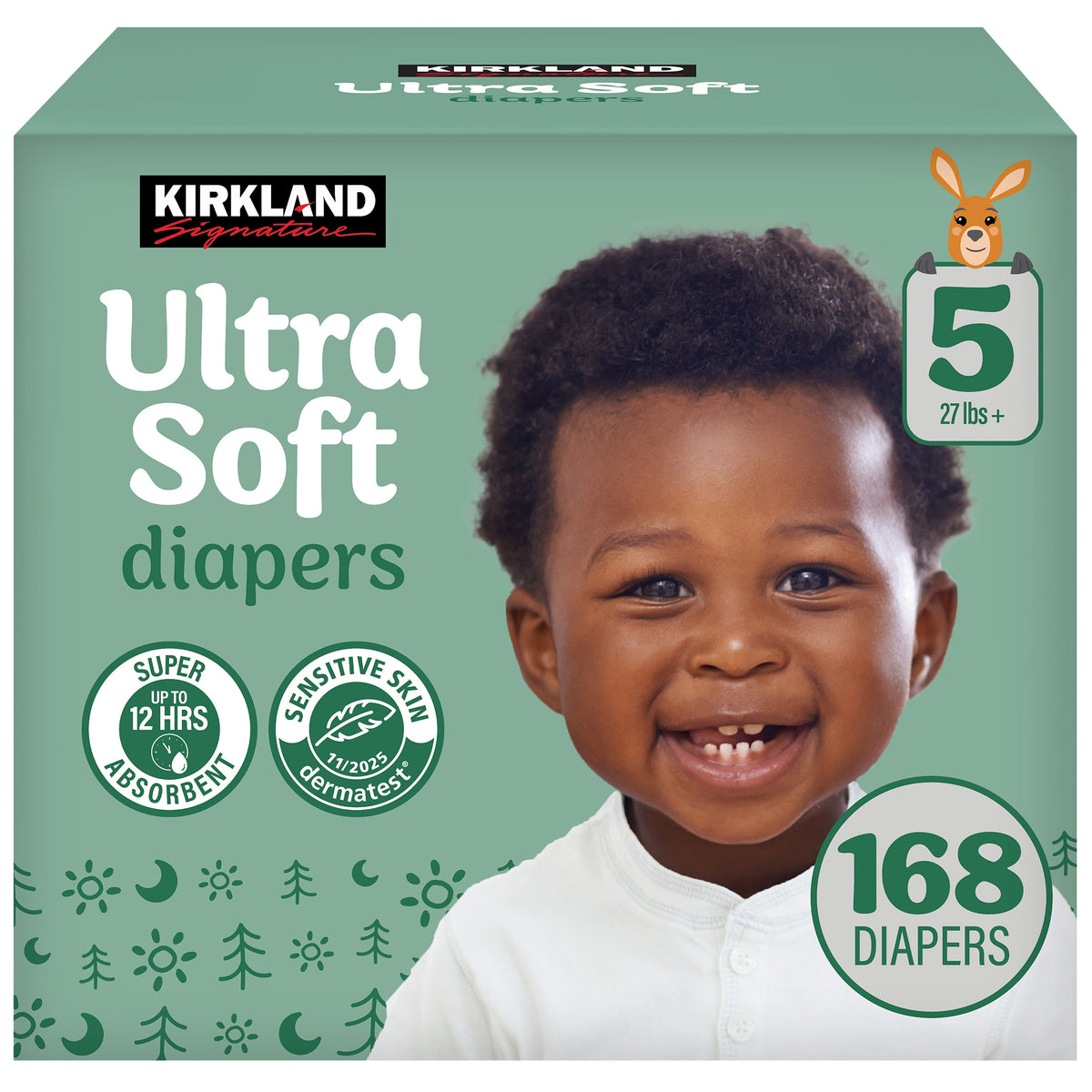 Kirkland Signature Ultra Soft Diapers, Size 5, 168 ct - product image 1