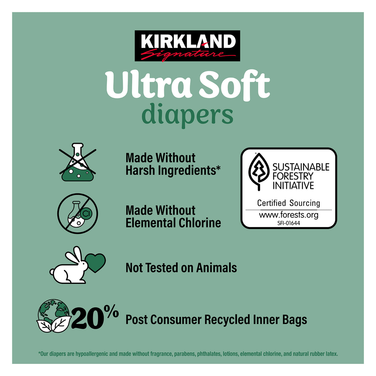 Kirkland Signature Ultra Soft Diapers, Size 5, 168 ct - product image 3