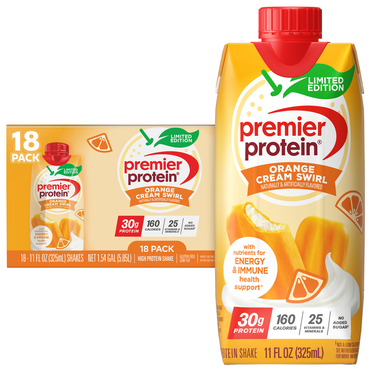 Premier Protein Shake, 30g Protein, Orange Cream Swirl, 11 fl oz, 18 ct - product image 6