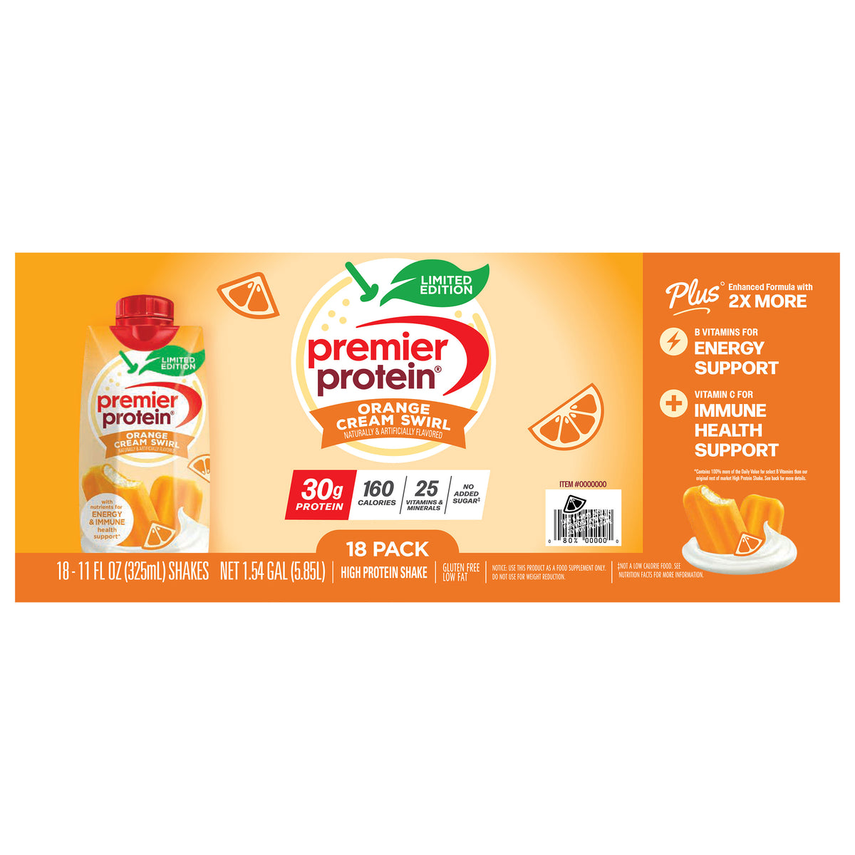 Premier Protein Shake, 30g Protein, Orange Cream Swirl, 11 fl oz, 18 ct - product image 4