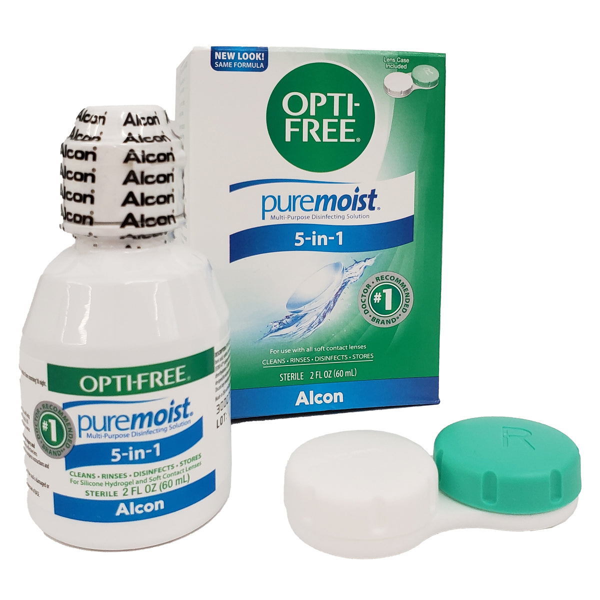 OPTI-FREE Puremoist Multi-Purpose Contact Lens Solution with Lens Case, 2 fl oz, 4 ct - product image 2
