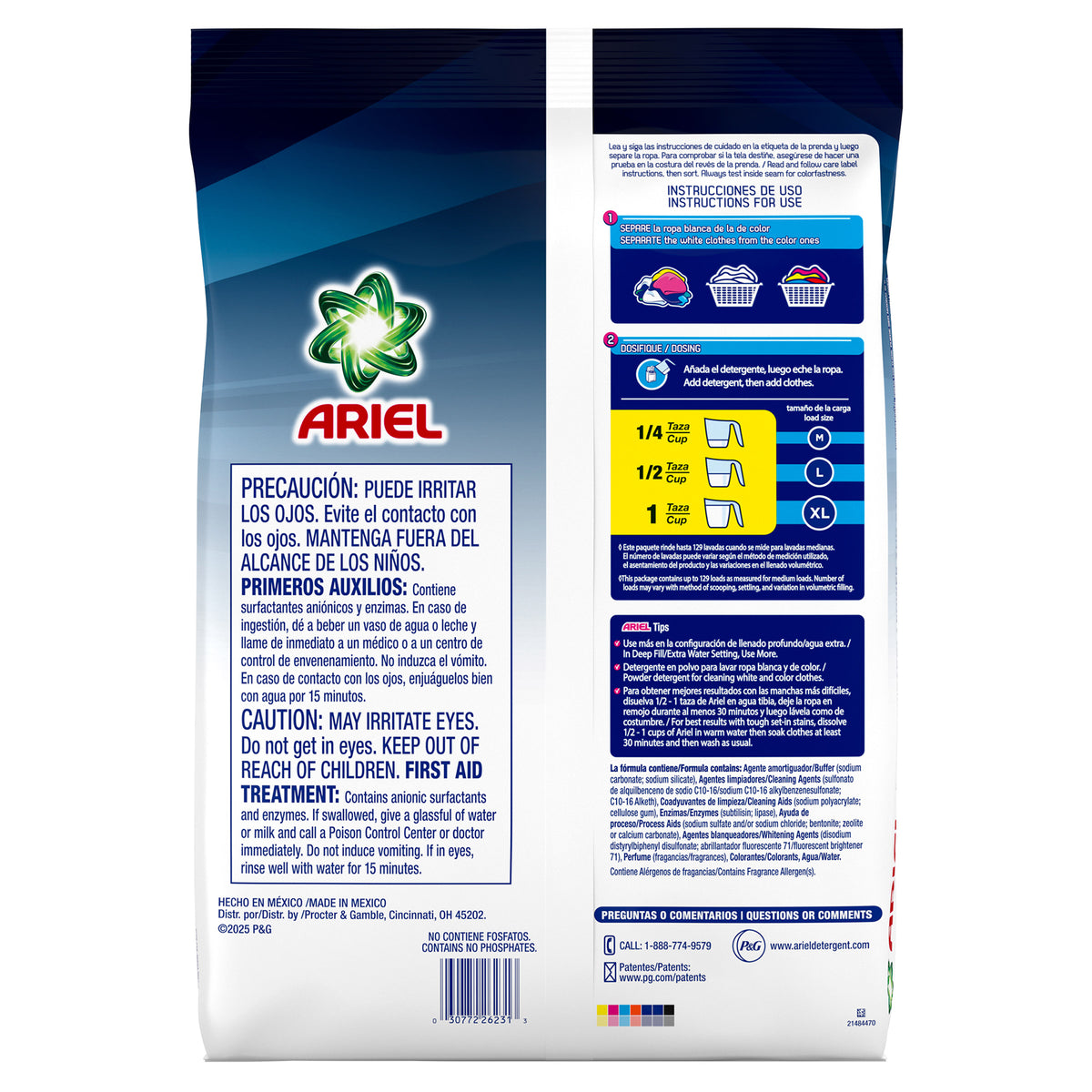 Ariel Powder Laundry Detergent, Original Scent, 129 Loads, 12.8 lbs - product image 3