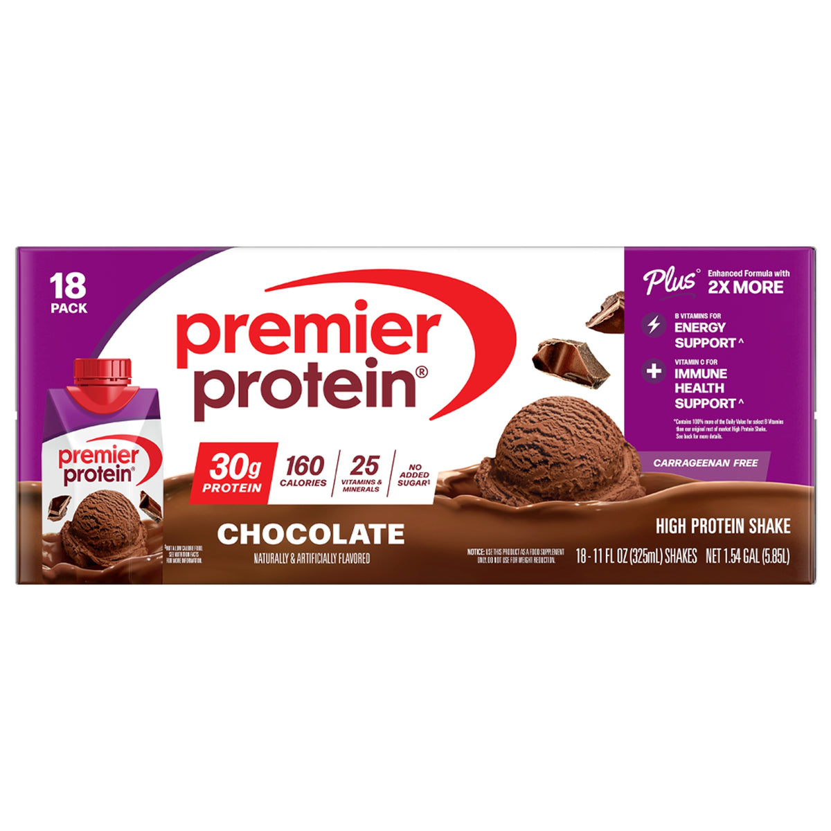 Premier Protein Shake, 30g Protein, Chocolate, 11 fl oz, 18 ct - product image 1