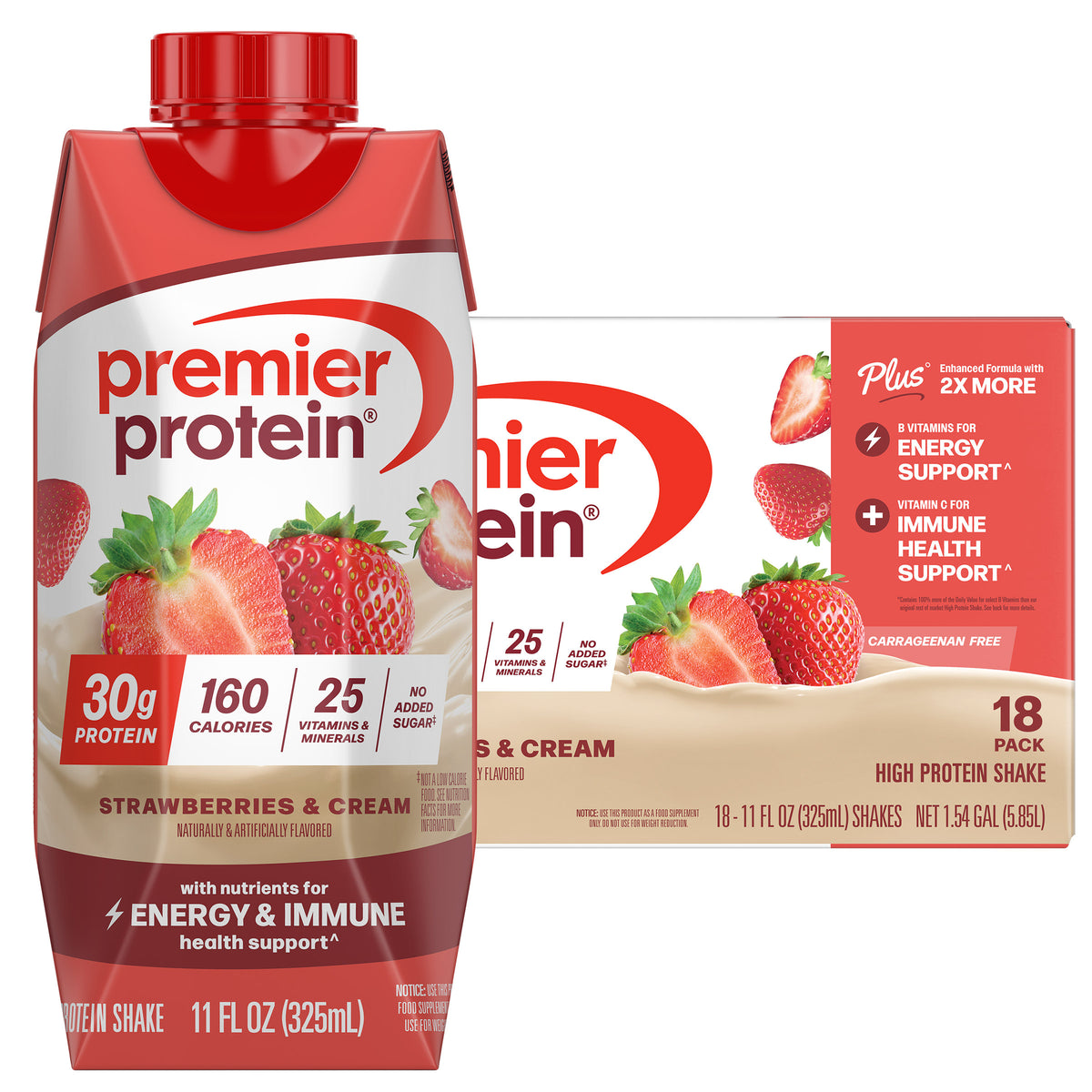 Premier Protein Shake, 30g Protein, Strawberries and Cream, 11 fl oz, 18 ct - product image 3