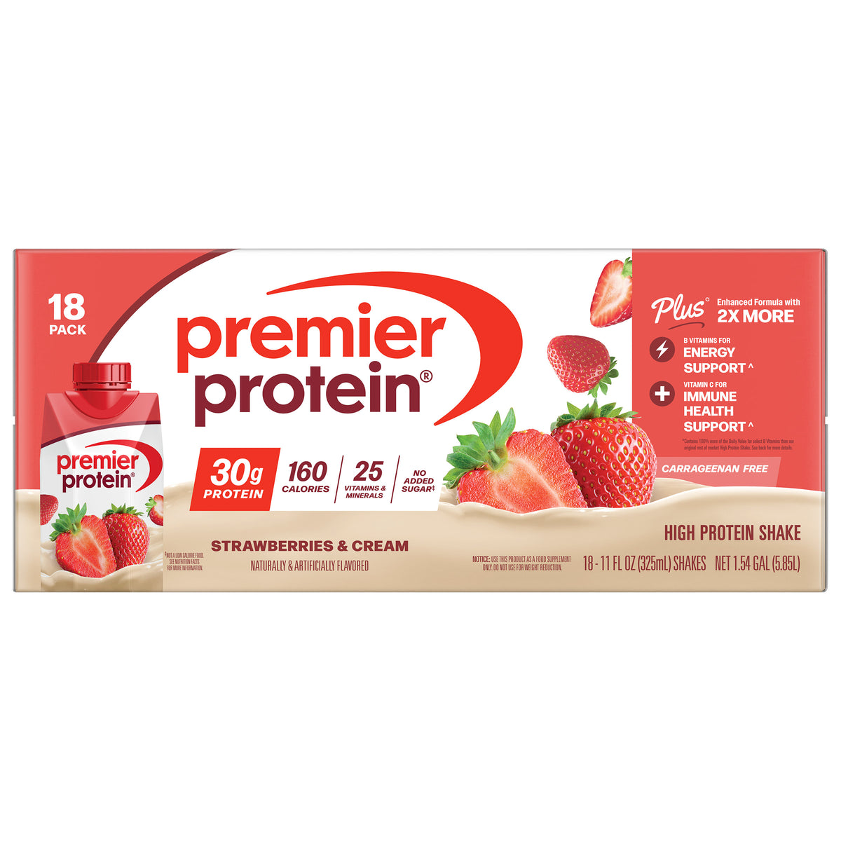 Premier Protein Shake, 30g Protein, Strawberries and Cream, 11 fl oz, 18 ct - product image 5