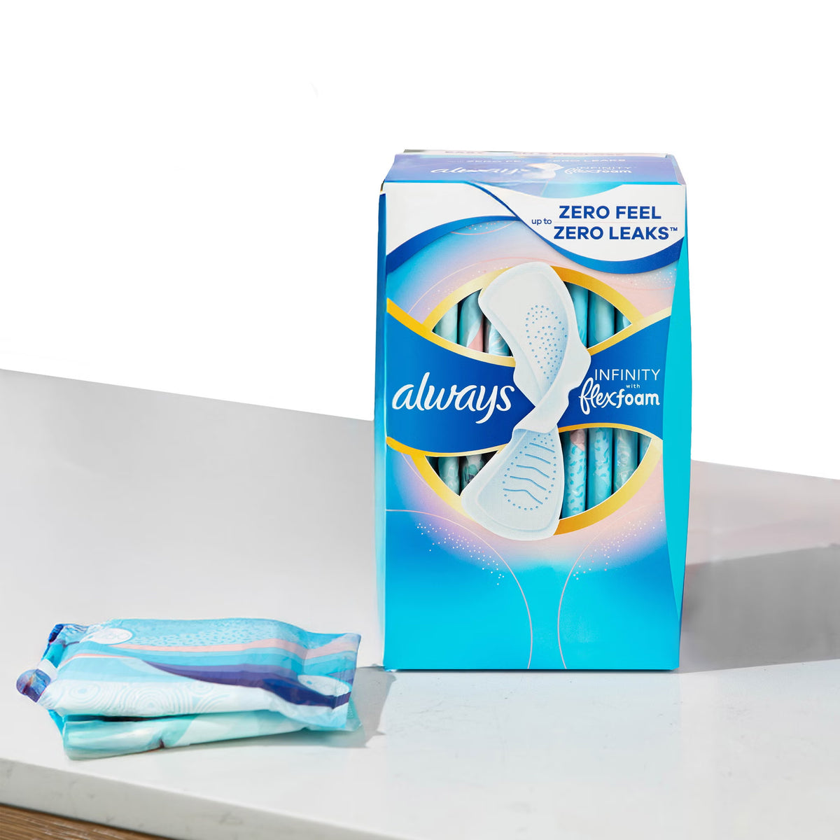 Always Infinity FlexFoam Pads with Wings, Extra Heavy Flow, Unscented, 72 ct - image 8