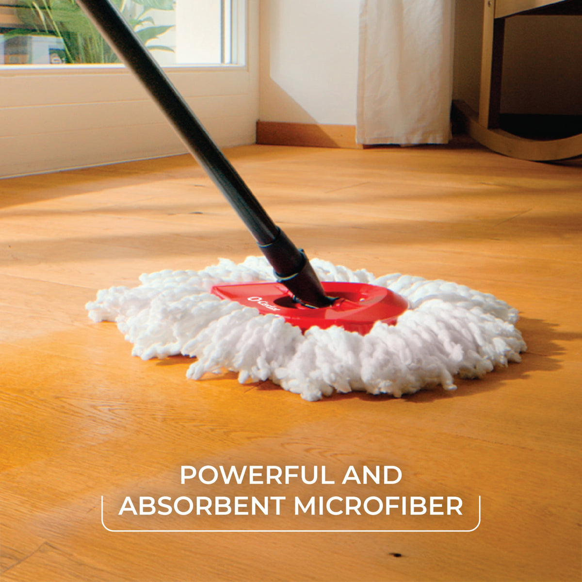 O-Cedar EasyWring Microfiber Spin Mop System with 2 Spin Mop Refills and Scrubber - product image 3