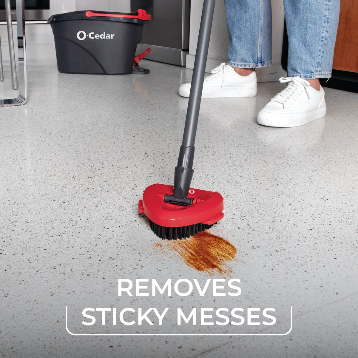 O-Cedar EasyWring Microfiber Spin Mop System with 2 Spin Mop Refills and Scrubber - product image 4