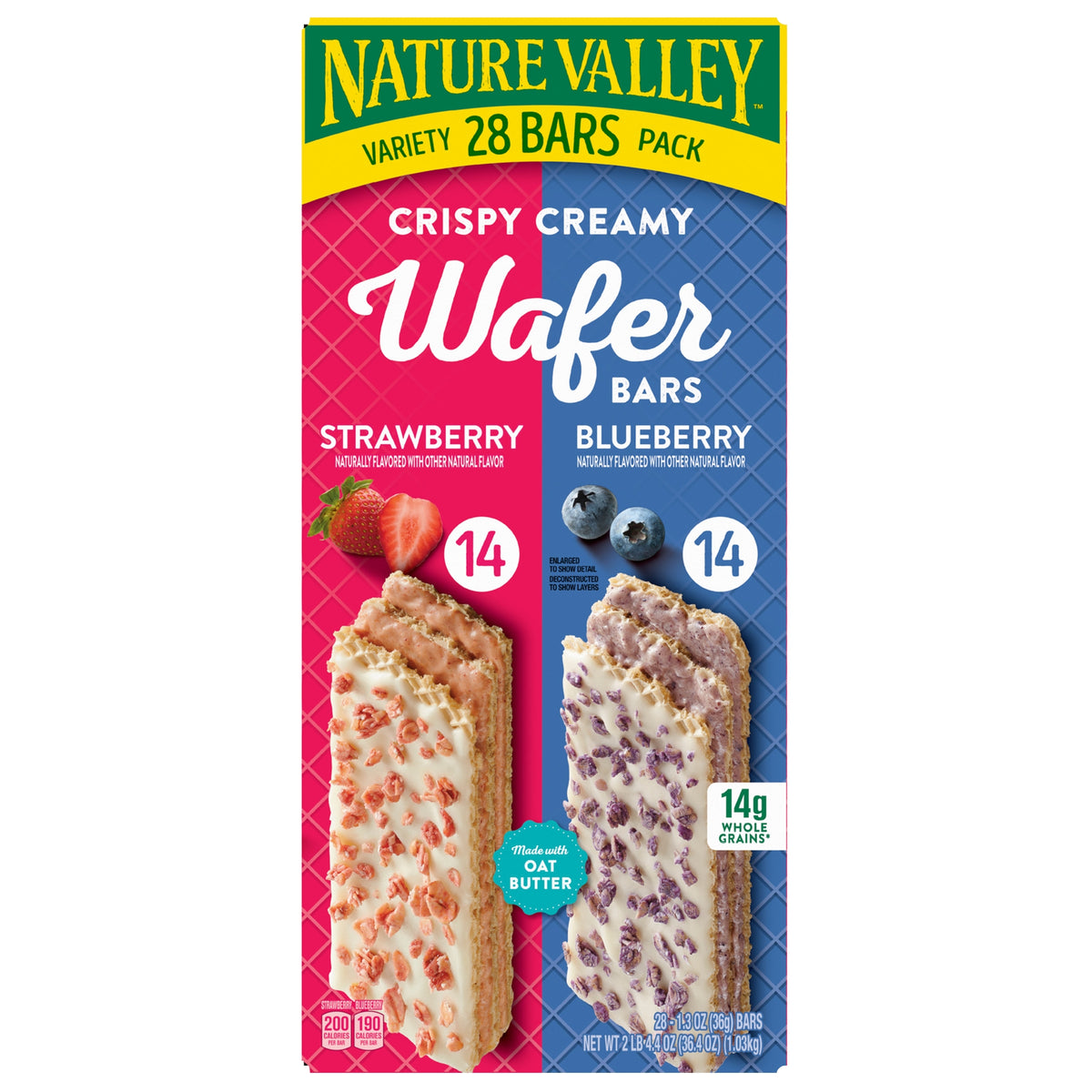 Nature Valley Crispy Creamy Wafer Bars, Variety Pack, 1.3 oz, 28 ct - product image 2