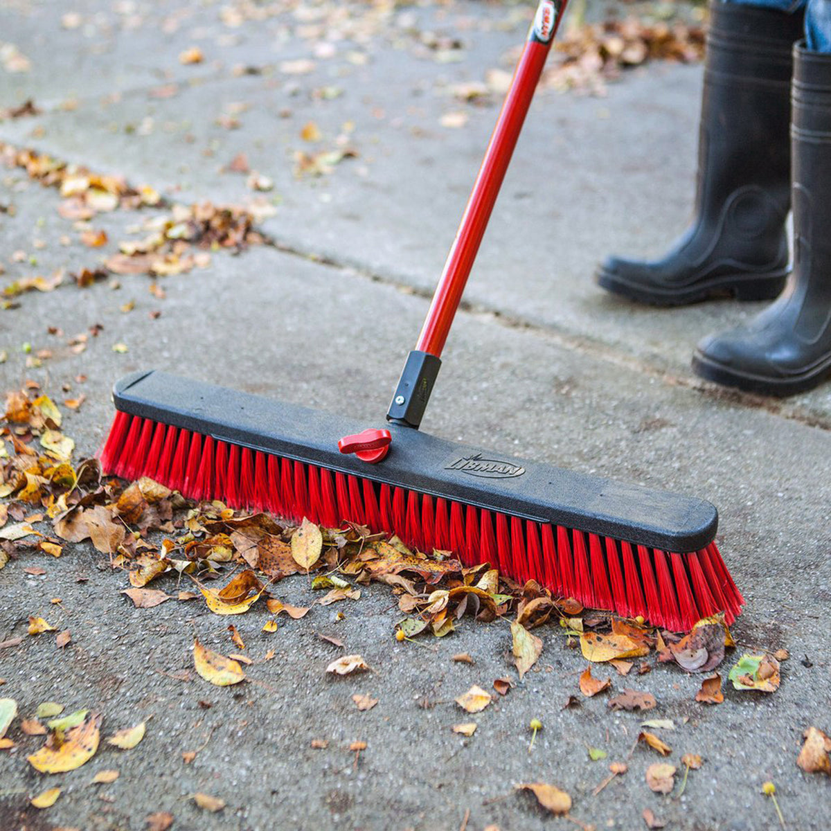 Libman FiberForce 24" Multi-Surface Push Broom, Red - product image 3