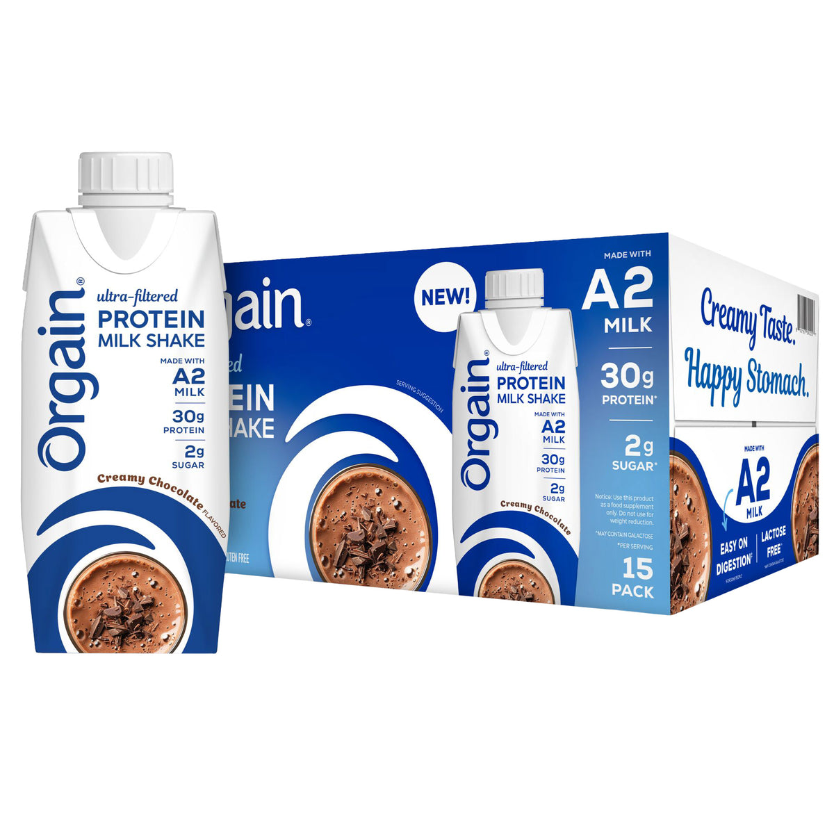 Orgain 30g Protein Shake, Ultra-Filtered, Creamy Chocolate, 11 fl oz, 15 ct - product image 4