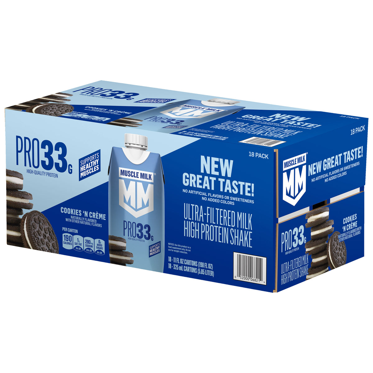 Muscle Milk Pro 33g Ultra-Filtered Milk High Protein Shake, Cookies 'n Creme, 11 fl oz, 18 ct - product image 5
