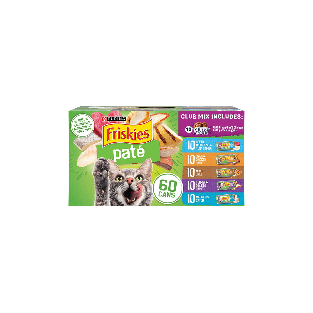 Purina Friskies Paté, Club Mix Variety Pack, 5.5 oz, 60 ct - product image 2