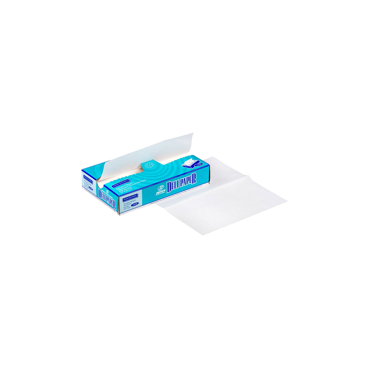 Brown Paper Goods Interfolded Dry Waxed Deli Wrap, White, 10”L x 10-3/4”W, 500 ct - product image 1