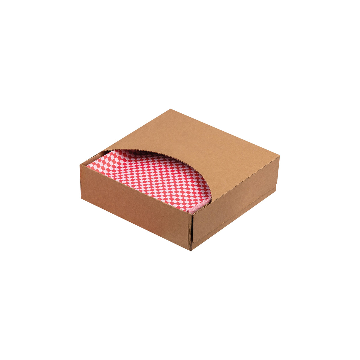 Brown Paper Goods Deli Wrap, 12"L x 12"W, Red and White Checkered, 1000 ct - product image 2