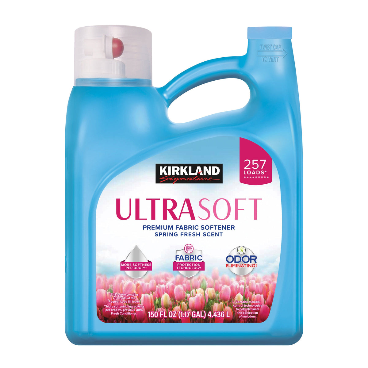 Kirland Signature Liquid Fabric Softener, Ultra Soft, Spring Fresh Scent, 257 Loads, 150 fl oz - product image 4