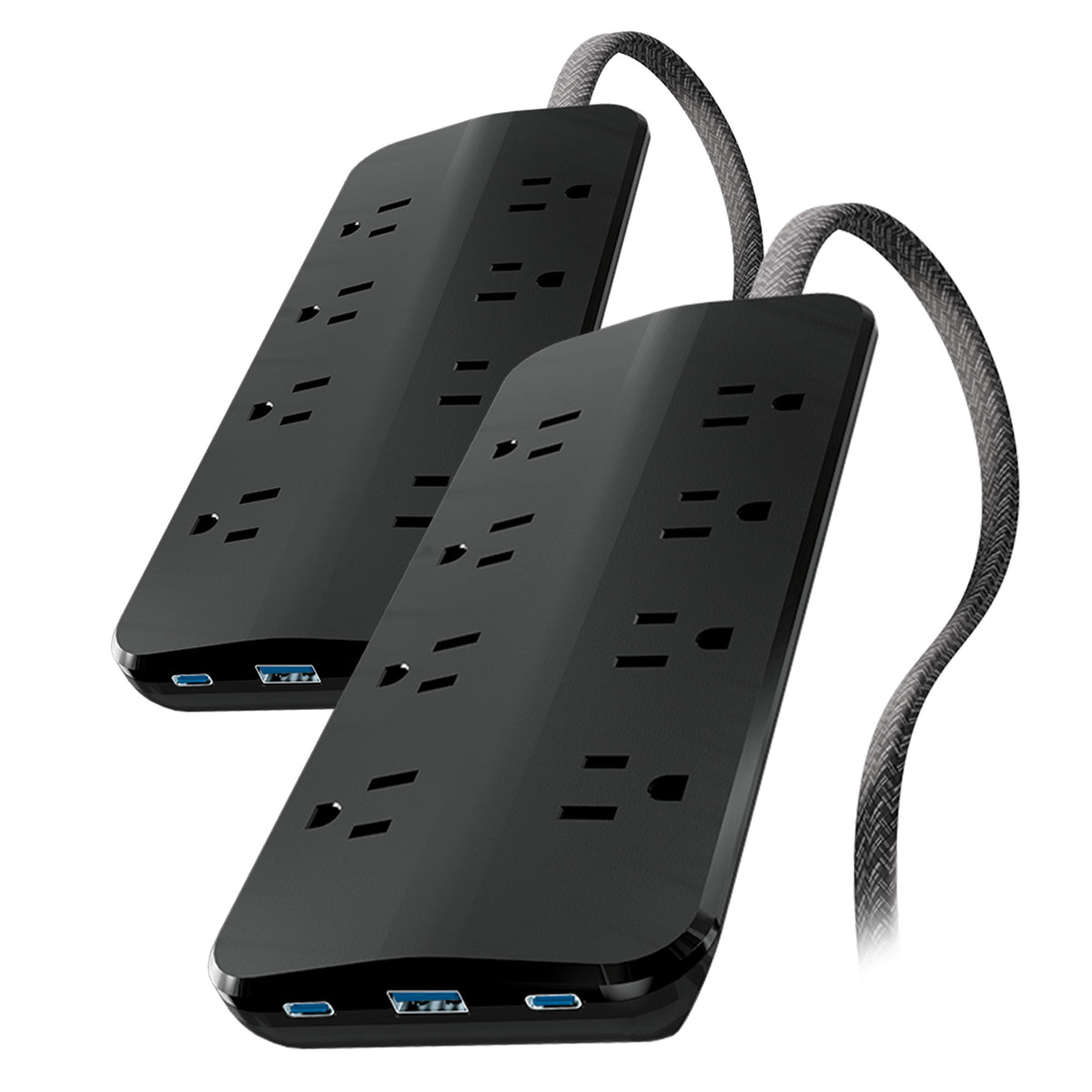 Jasco UltraPro Elite UltraSlim 8-Outlet USB Surge Protector, 4 ft, 2 ct - product image 3