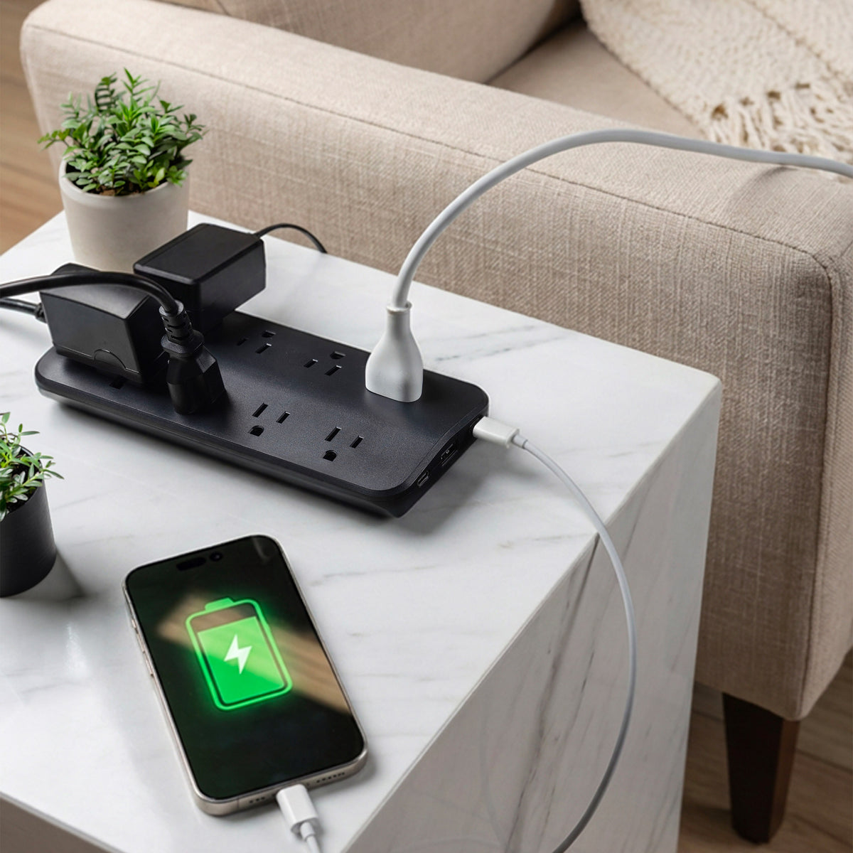 Jasco UltraPro Elite UltraSlim 8-Outlet USB Surge Protector, 4 ft, 2 ct - product image 7