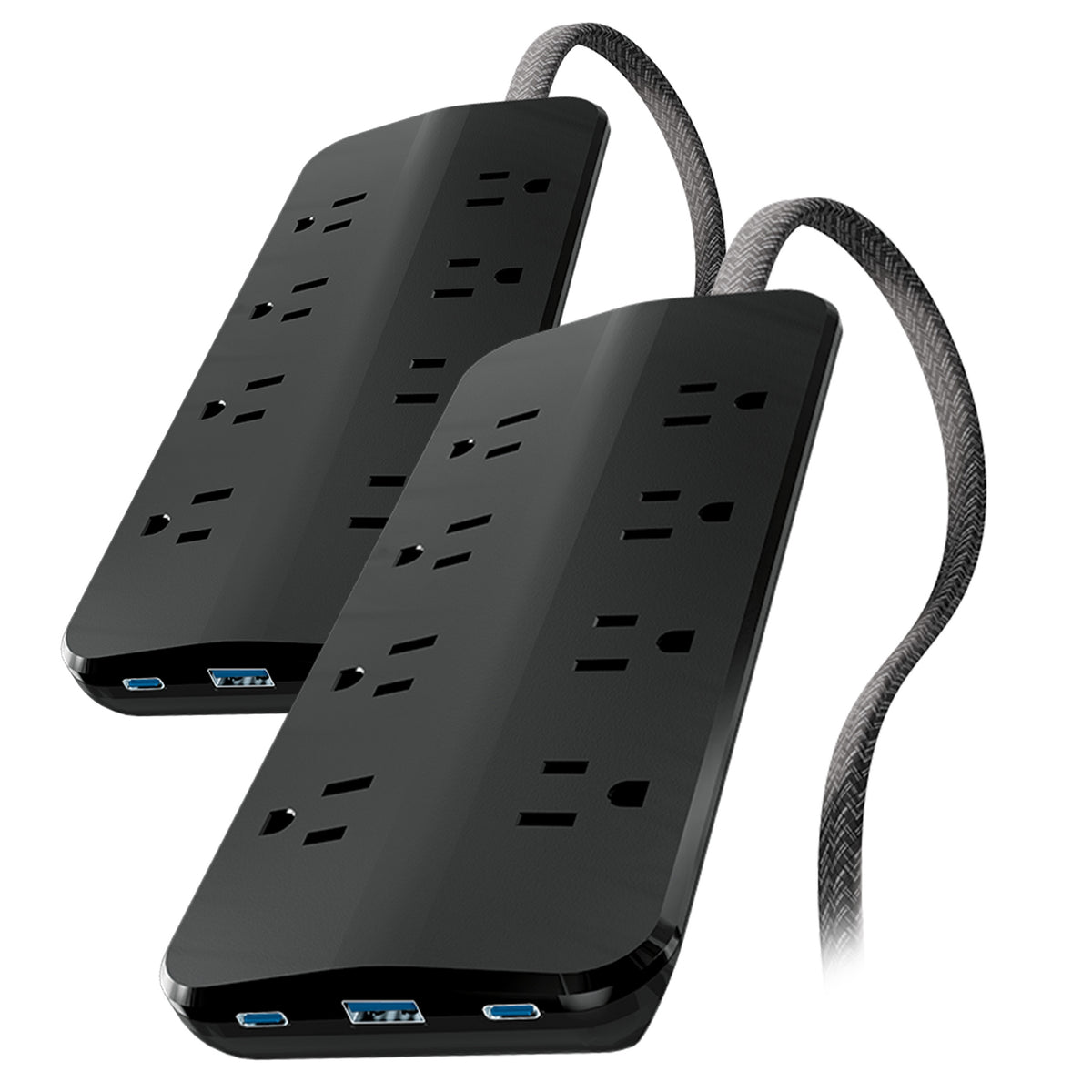 Jasco UltraPro Elite UltraSlim 8-Outlet USB Surge Protector, 4 ft, 2 ct - product image 2