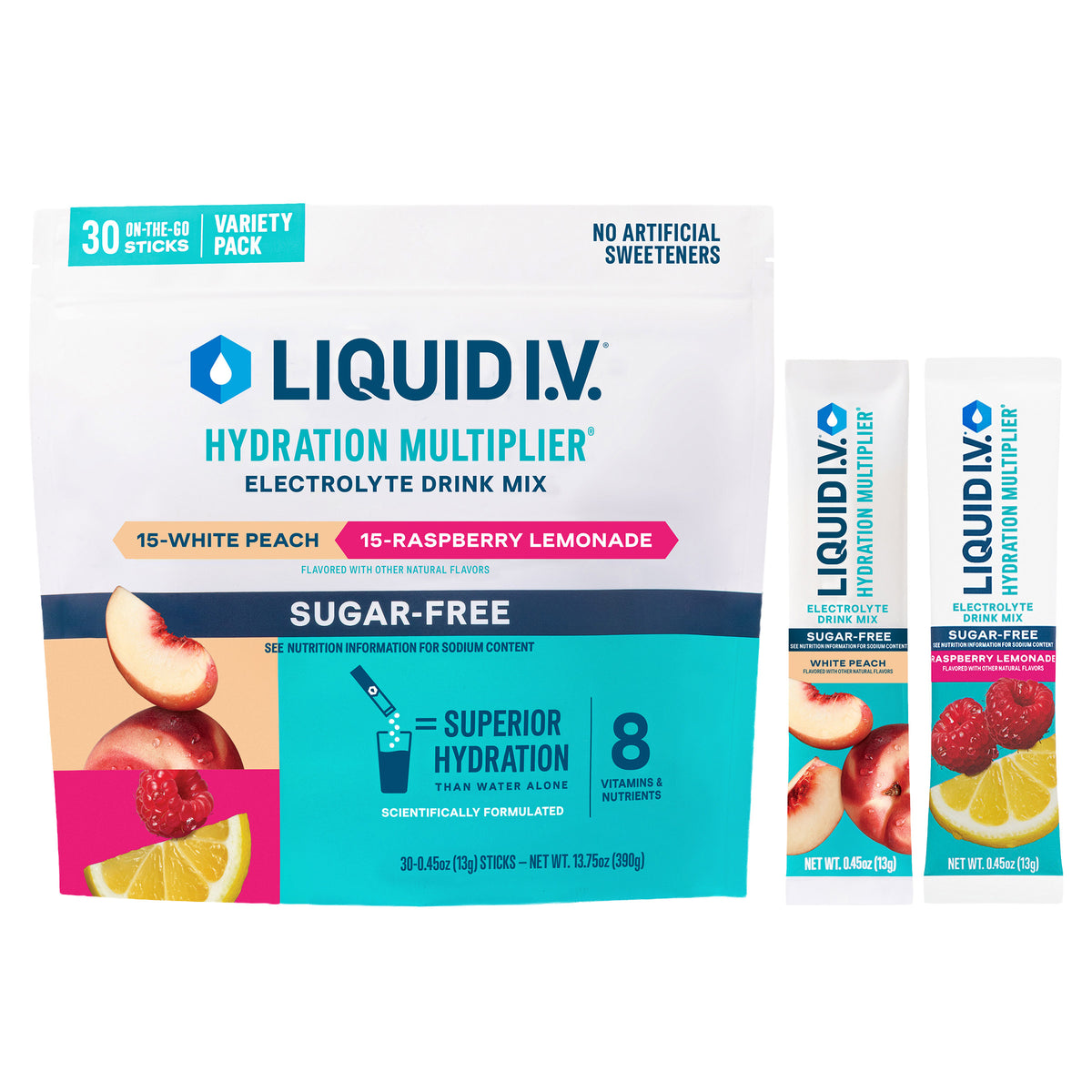 Liquid I.V. Hydration Multiplier Electrolyte Drink Mix, Sugar Free, Variety Pack, 0.45 oz, 30 ct - product image 4