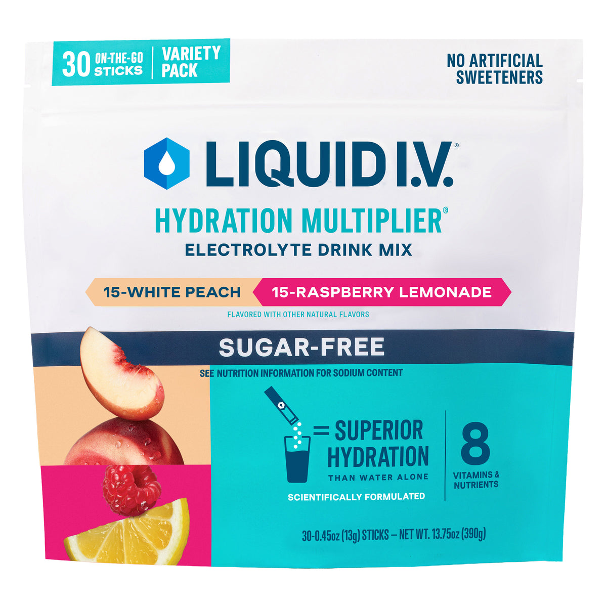 Liquid I.V. Hydration Multiplier Electrolyte Drink Mix, Sugar Free, Variety Pack, 0.45 oz, 30 ct - product image 6