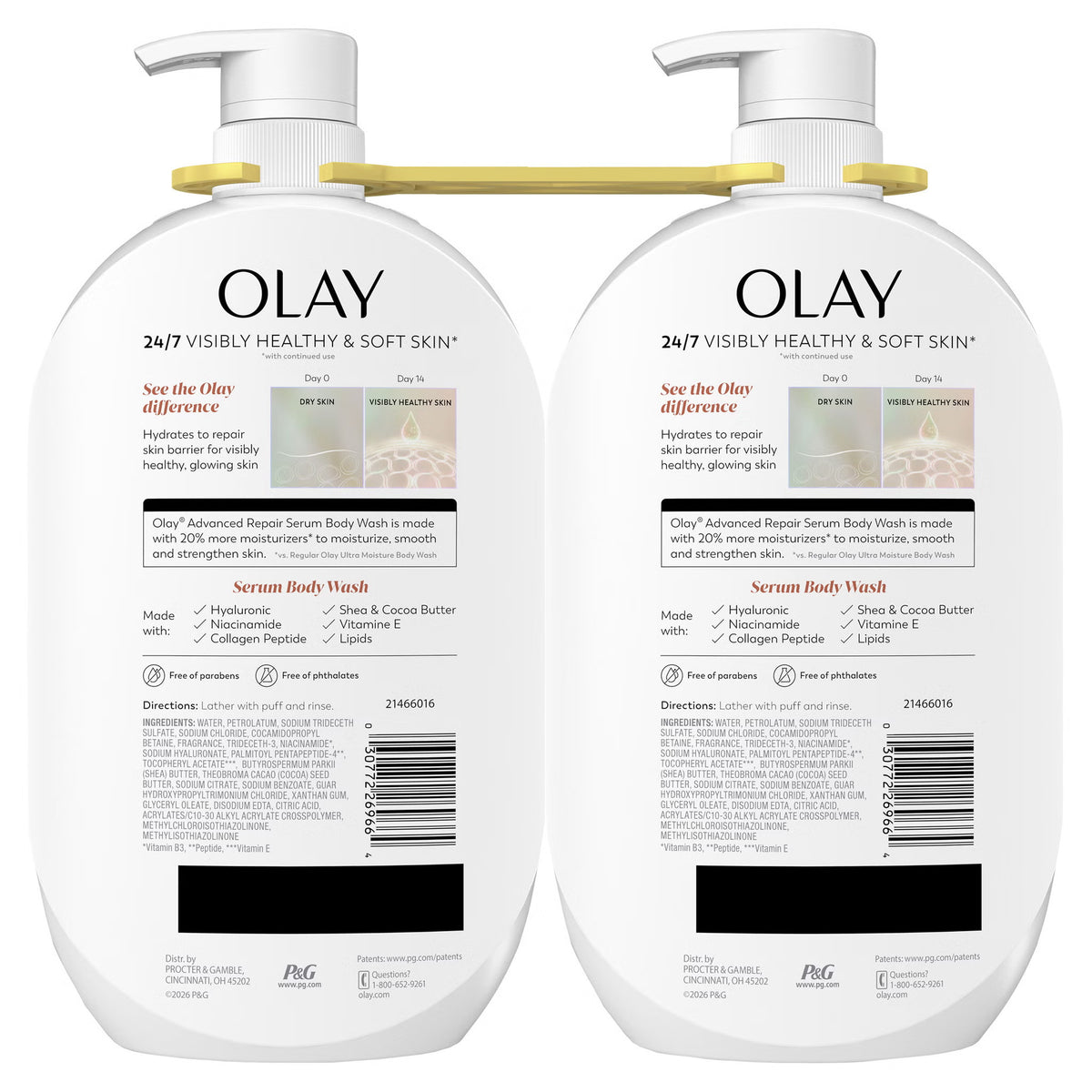 Olay Advanced Repair Serum Body Wash, 35 fl oz, 2 ct - image 2