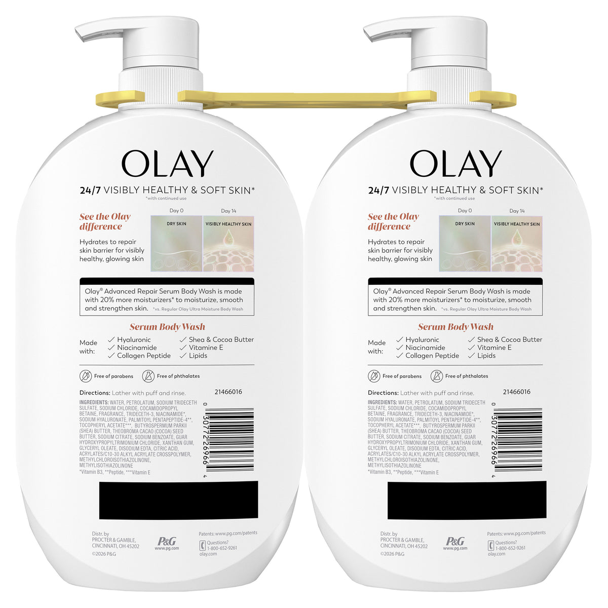 Olay Advanced Repair Serum Body Wash, 35 fl oz, 2 ct - product image 1