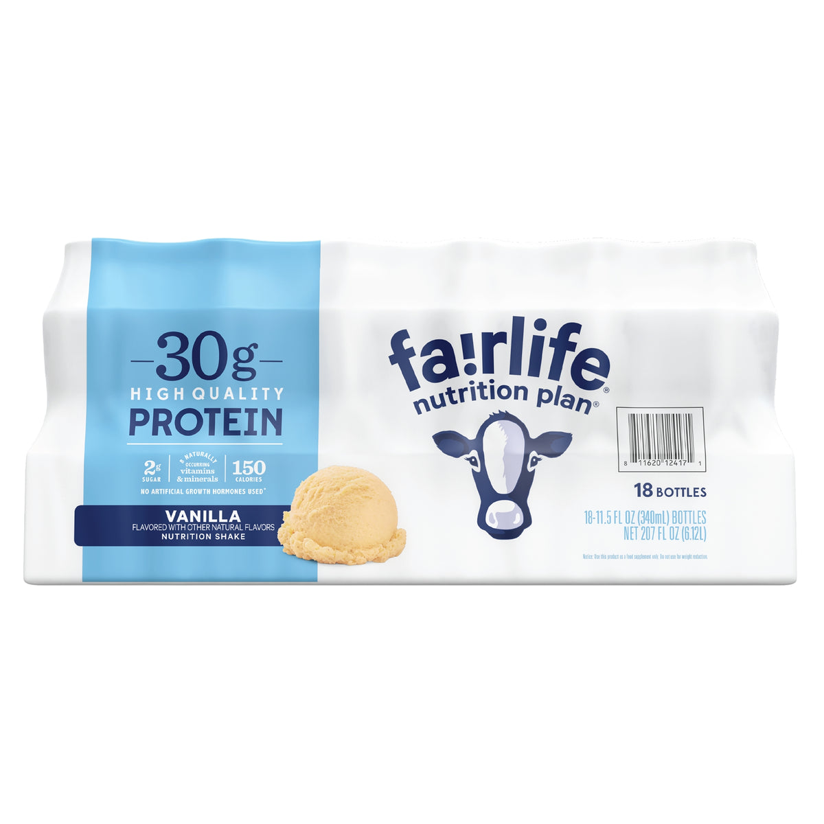 fairlife Nutrition Plan Protein Shake, 30g Protein, Vanilla, 11.5 fl oz, 18 ct - product image 2