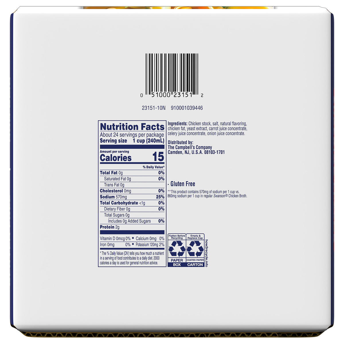 Swanson Chicken Broth, Less Sodium, 32 fl oz, 6 ct - product image 3