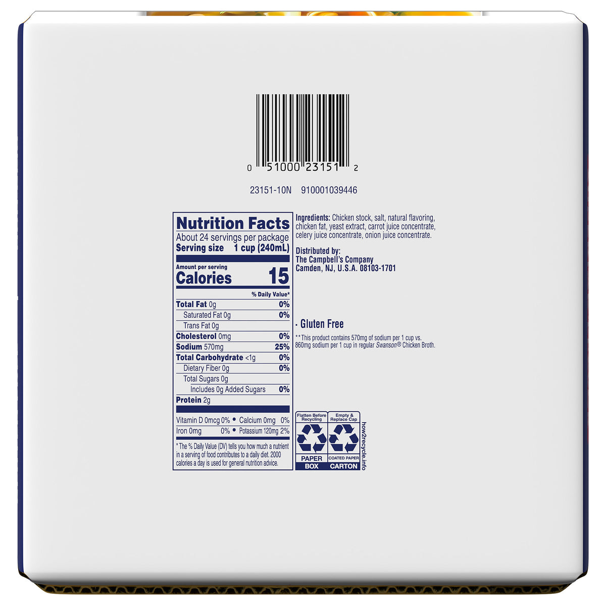 Swanson Chicken Broth, Less Sodium, 32 fl oz, 6 ct - product image 2