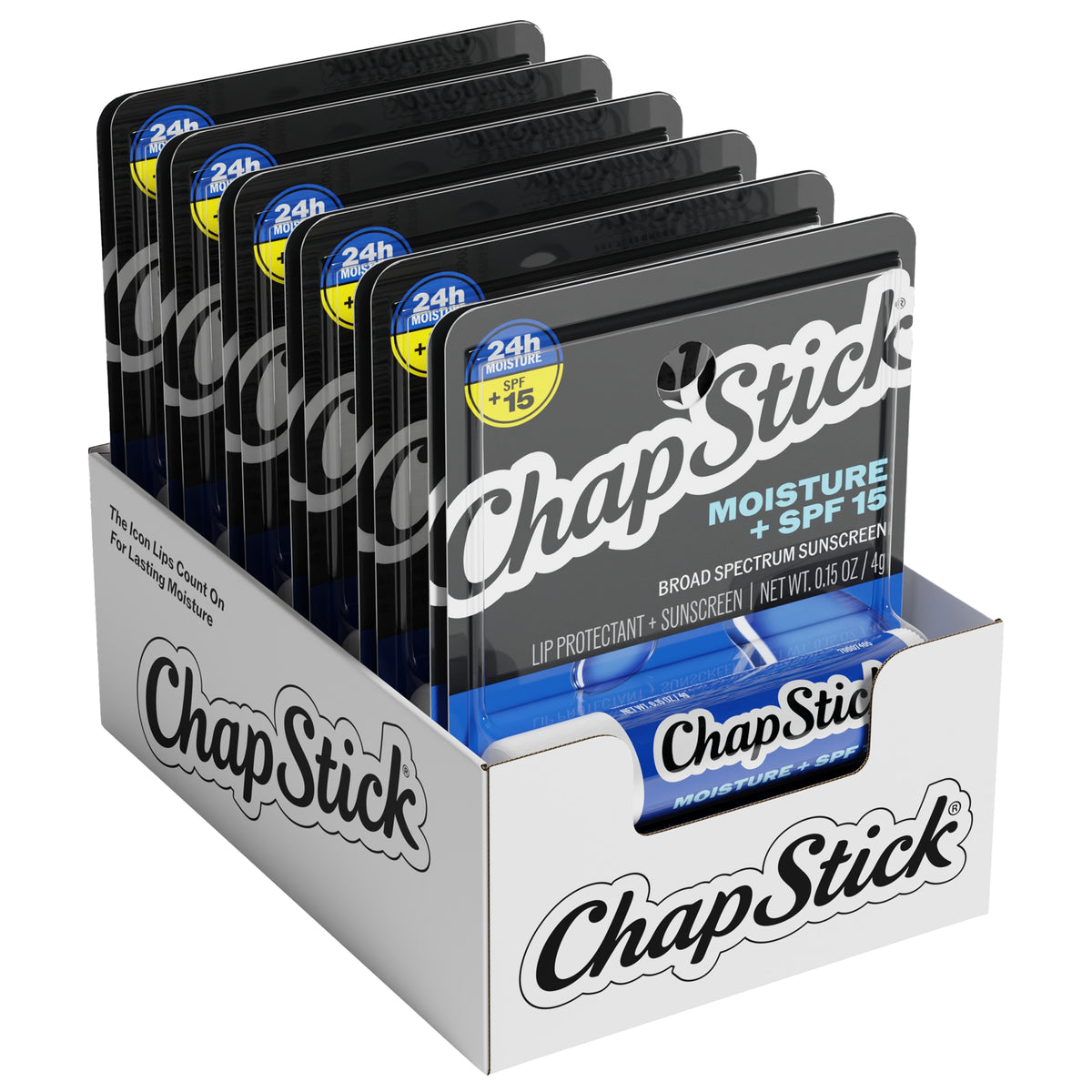 ChapStick Lip Protectant, Moisturizer + SPF 15, Original, 0.15 oz, 12 ct - product image 1