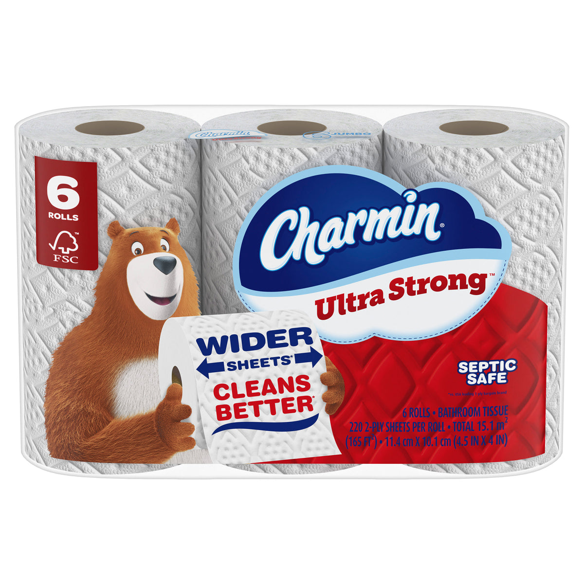 Charmin Ultra Strong Bath Tissue, 2-Ply, 4.5" x 4", 220 Sheets, 30 ct - product image 7