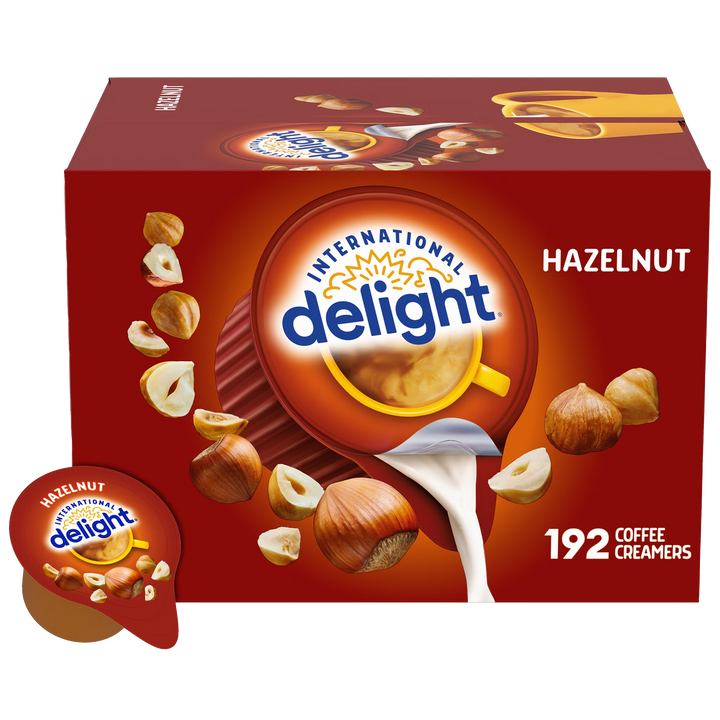 International Delight Hazelnut Coffee Creamer Singles, 192 Count